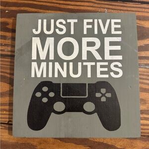 Gray Gaming Wall Sign